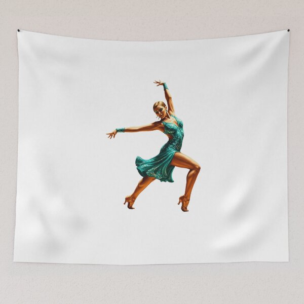 Item preview, Latin Dance Queen – Elegant Ballroom Dancer in Motion designed and sold by TypoVibeStudio.