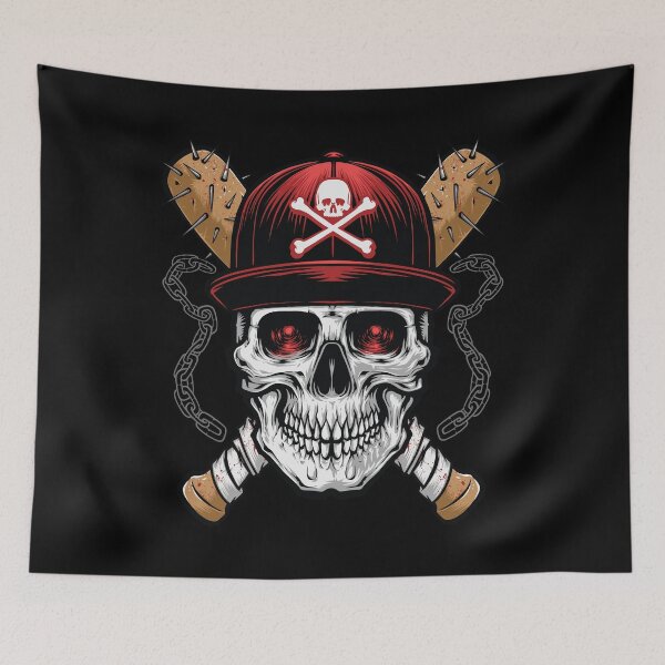 Item preview, Skull with crossing baseball bat designed and sold by DesignsbyChino.