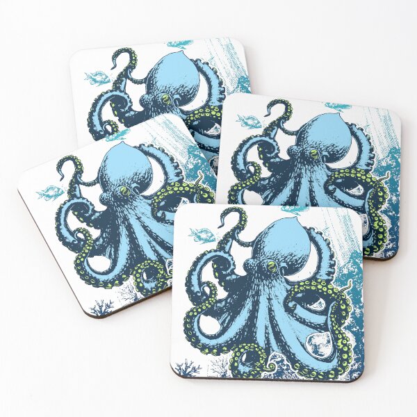 Item preview, Vintage Octopus Coral Reef - Ocean Marine Wildlife designed and sold by trajeado14.