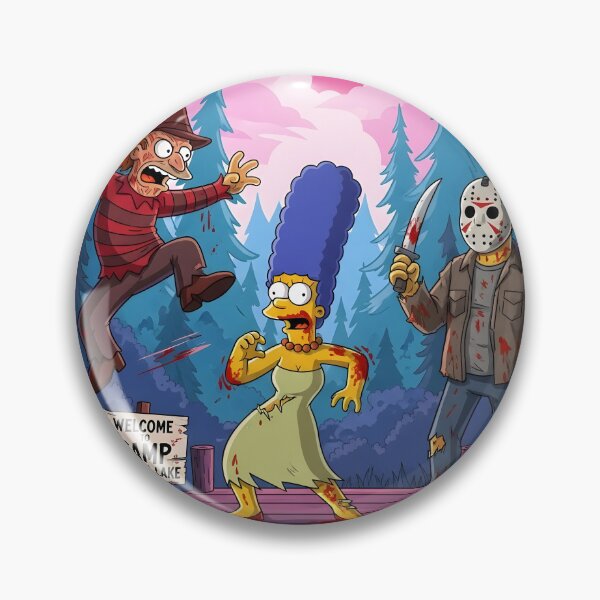 Item preview, Camp Crystal Lake - The Simpsons & Horror Parody Art designed and sold by AV.