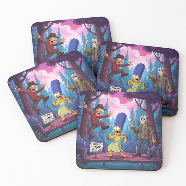 Item preview, Camp Crystal Lake - The Simpsons & Horror Parody Art designed and sold by AV.
