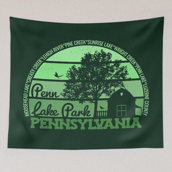 Item preview, Penn Lake Park Pennsylvania Sunset Retro Vintage Local Pride Logo designed and sold by CRHPOD20.