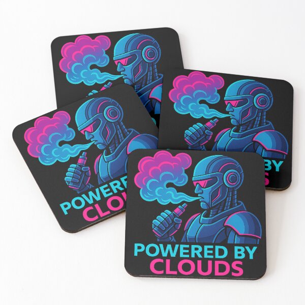Item preview, Cyber Vape – Powered by Clouds Neon Design designed and sold by House of Taste Vape Designs.