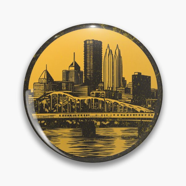 Item preview, Pittsburgh Skyline – Black and Yellow City Pride Design designed and sold by AandZNoveltee.