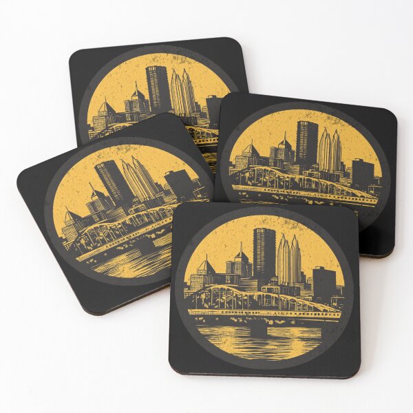 Item preview, Pittsburgh Skyline – Black and Yellow City Pride Design designed and sold by AandZNoveltee.