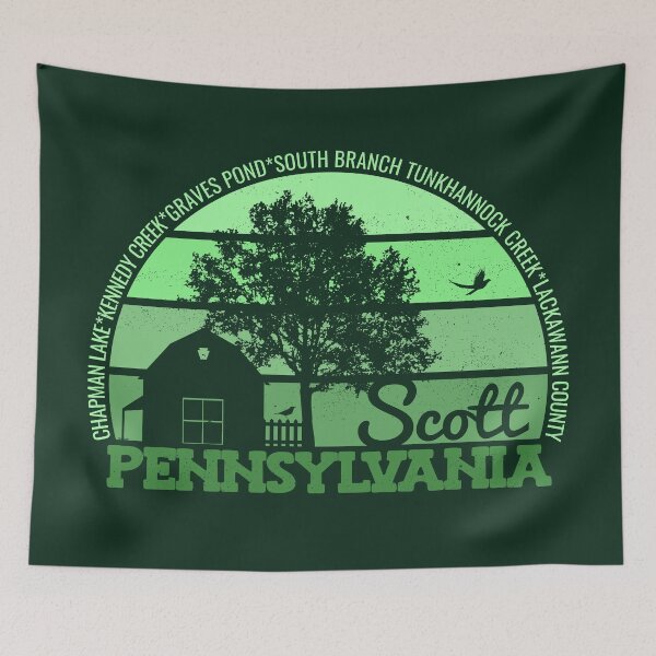 Item preview, Scott Pennsylvania Sunset Retro Vintage Local Pride Logo designed and sold by CRHPOD20.