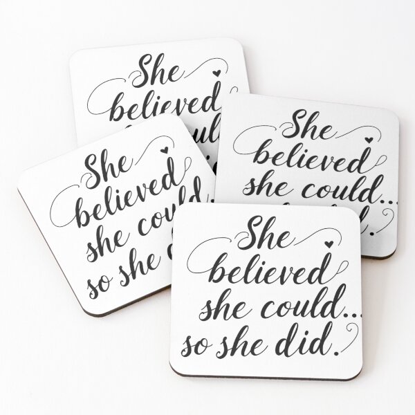 Item preview, She Believed She Could So She Did – Inspirational Be Kind Quote | Positivity & Motivation Gift designed and sold by Aspireall.