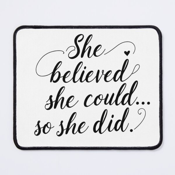 Item preview, She Believed She Could So She Did – Inspirational Be Kind Quote | Positivity & Motivation Gift designed and sold by Aspireall.