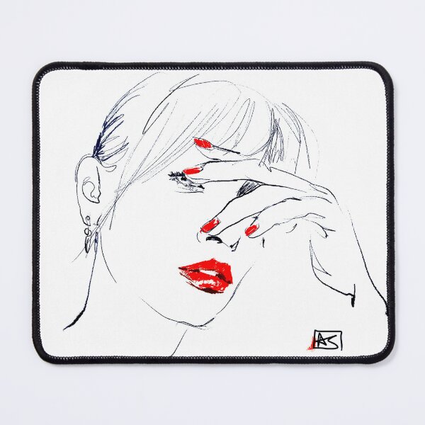 Item preview, red lips designed and sold by agnessukiennik.