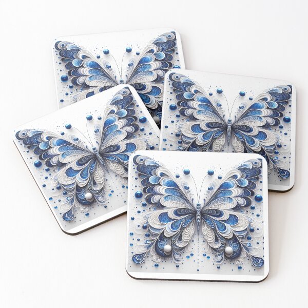 Item preview, 'The Spirograph Butterfly in Blue' designed and sold by LittlePaws2.