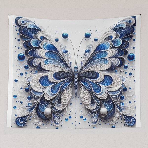 Item preview, 'The Spirograph Butterfly in Blue' designed and sold by LittlePaws2.