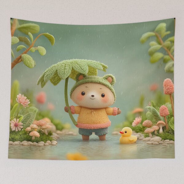 Item preview, Splashing in the rain - Otter designed and sold by CozyLodgeVillage.