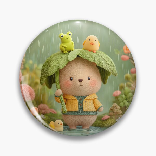 Item preview, Splashing in the rain - Beaver designed and sold by CozyLodgeVillage.