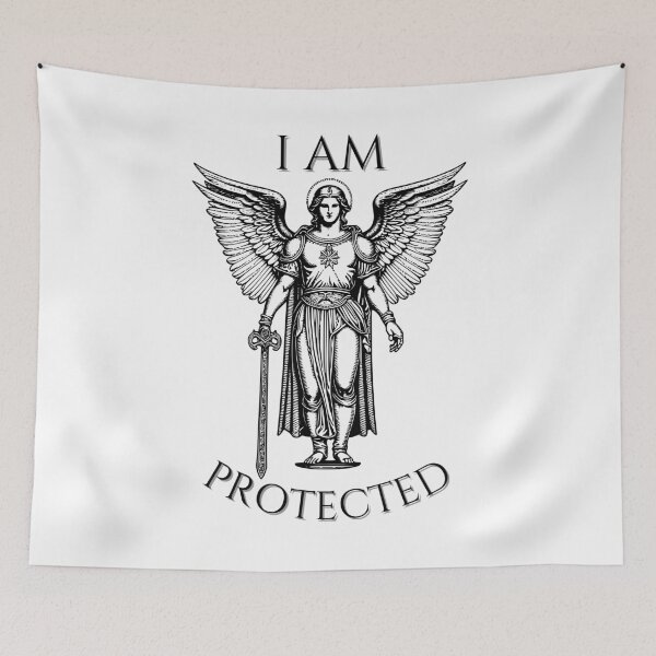 Item preview, I Am Protected Archangel Michael designed and sold by MiaBellaGirl.