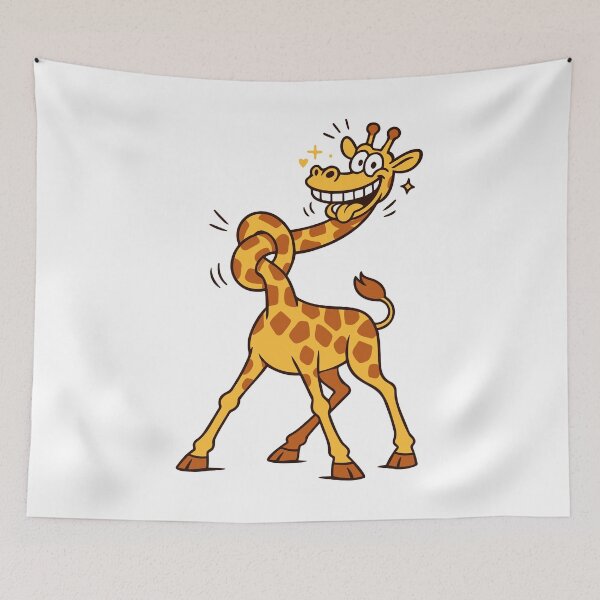Item preview, Funny Smiling Giraffe Cartoon designed and sold by SnappyPNG.