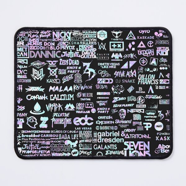Item preview, EDM Life DJ Artist Logo Collage Holographic Festival Lineup Favorites  designed and sold by FestDrip.