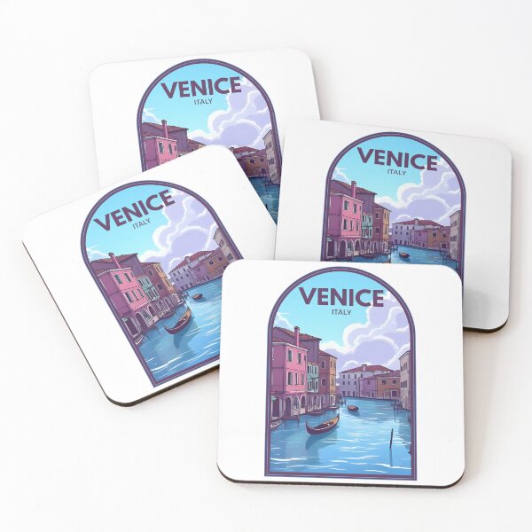 Item preview, Venice Italy canal illustration – Colorful travel art designed and sold by dijjaboutique.