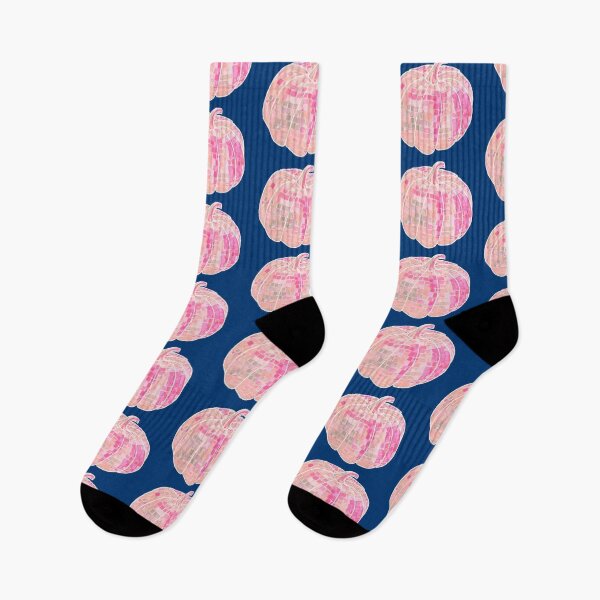 Item preview, Pink Disco Pumpkin Navy Background designed and sold by Giulia  Palazzo.