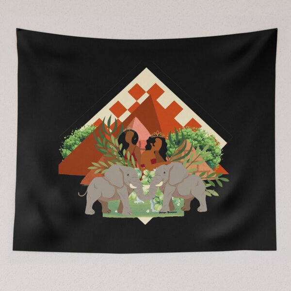 Item preview, Sistas in red and Elephants designed and sold by artbyomega.