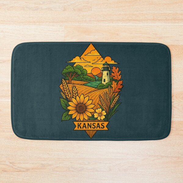 Item preview, Kansas – Sunflowers, wheat fields, and Midwestern landscapes designed and sold by Ahau Designs.