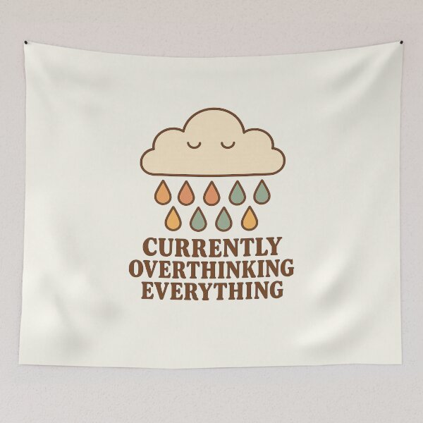 Item preview, Currently Overthinking Everything – Mental Health Humor Design designed and sold by HoopeStylee.