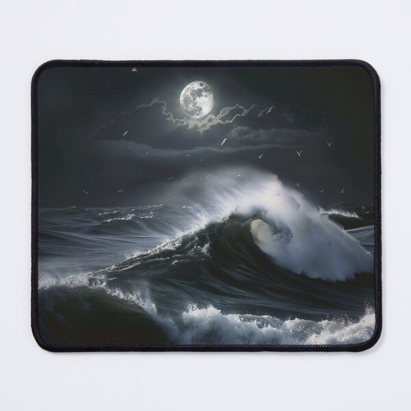 Item preview, Moonlit Midnight Wave: Silver Crest designed and sold by ArgentoArt.