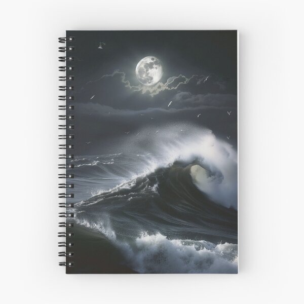 Item preview, Moonlit Midnight Wave: Silver Crest designed and sold by ArgentoArt.