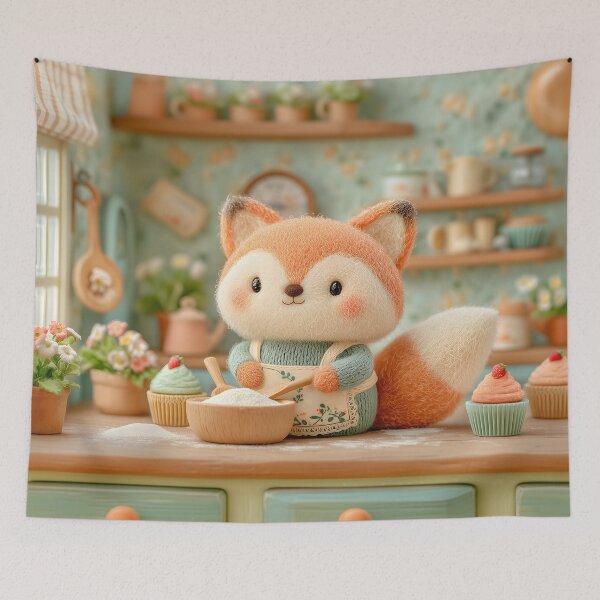 Item preview, Yum Yum Baking Day - Fox designed and sold by CozyLodgeVillage.