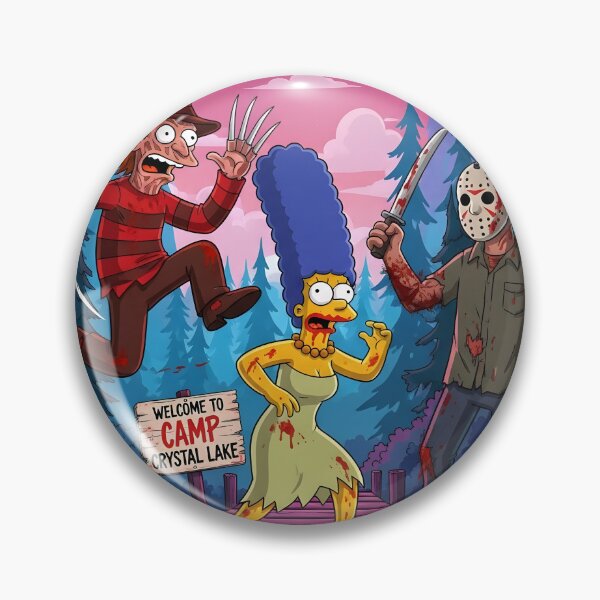 Item preview, Camp Crystal Lake - The Simpsons & Horror Parody Art designed and sold by AV.