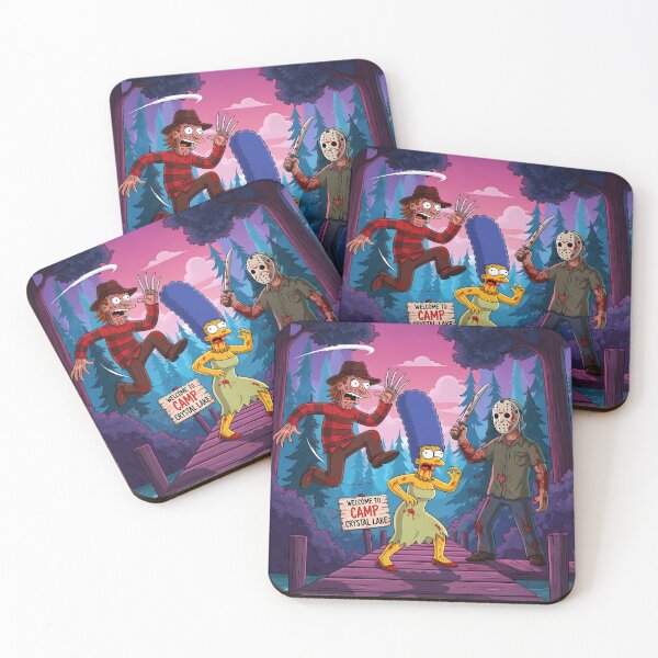 Item preview, Camp Crystal Lake - The Simpsons & Horror Parody Art designed and sold by AV.