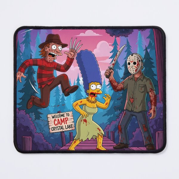 Item preview, Camp Crystal Lake - The Simpsons & Horror Parody Art designed and sold by AV.