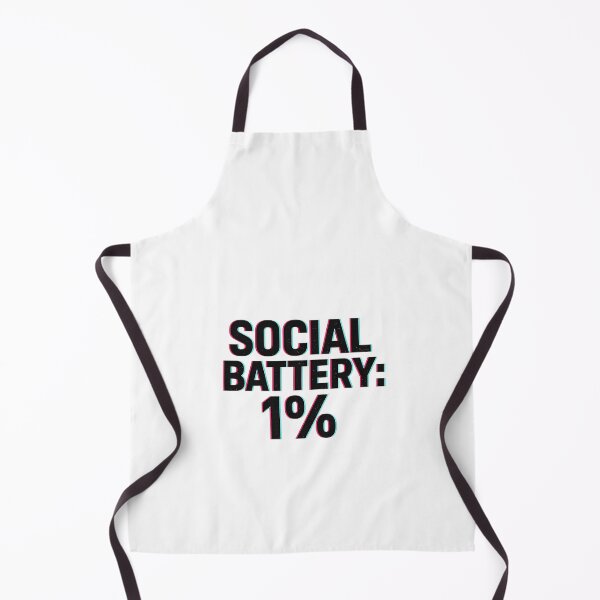 Artikelvorschau, Social Battery: 1 % – Introvertierte Humor-Typografie entworfen und verkauft von HoopeStylee.