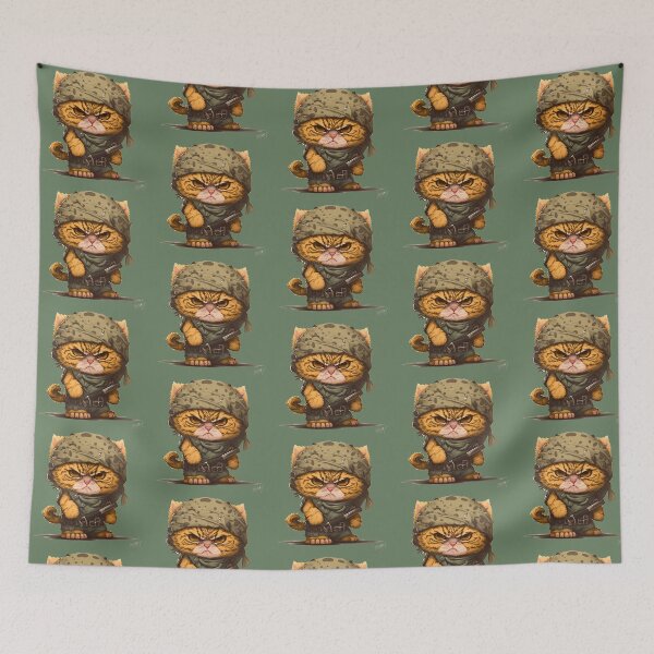 Item preview, Angry Warlike Kitty  designed and sold by CleverCulture.