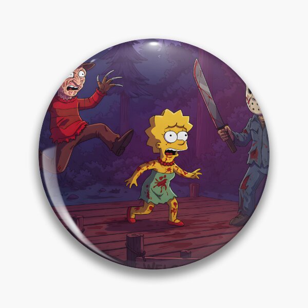 Item preview, Camp Crystal Lake - The Simpsons & Horror Parody Art designed and sold by AV.