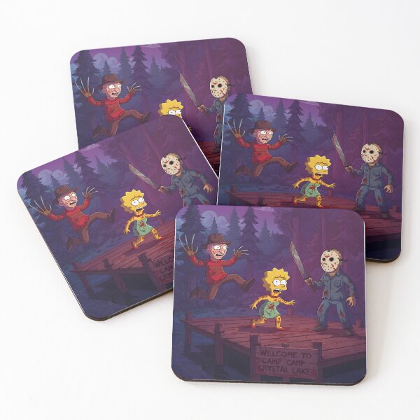 Item preview, Camp Crystal Lake - The Simpsons & Horror Parody Art designed and sold by AV.