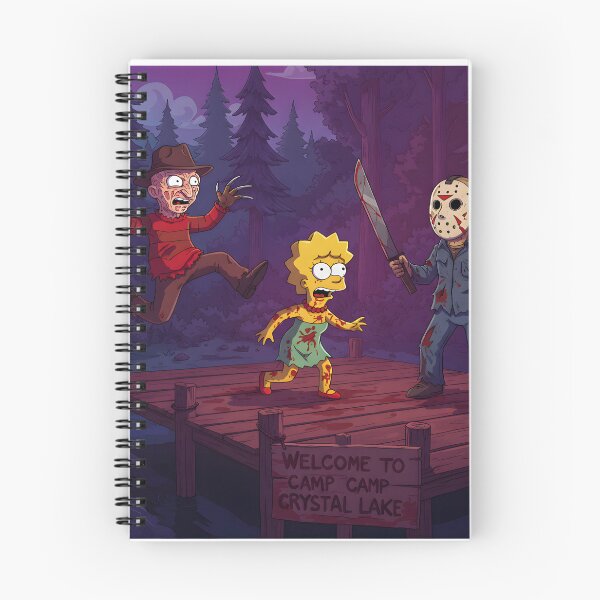 Item preview, Camp Crystal Lake - The Simpsons & Horror Parody Art designed and sold by AV.