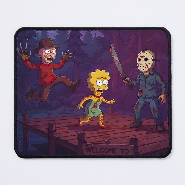 Item preview, Camp Crystal Lake - The Simpsons & Horror Parody Art designed and sold by AV.