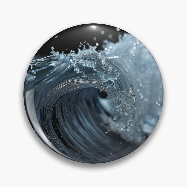 Item preview, Moonlit Wave Crest Sticker (Macro Ocean Close-Up) designed and sold by ArgentoArt.
