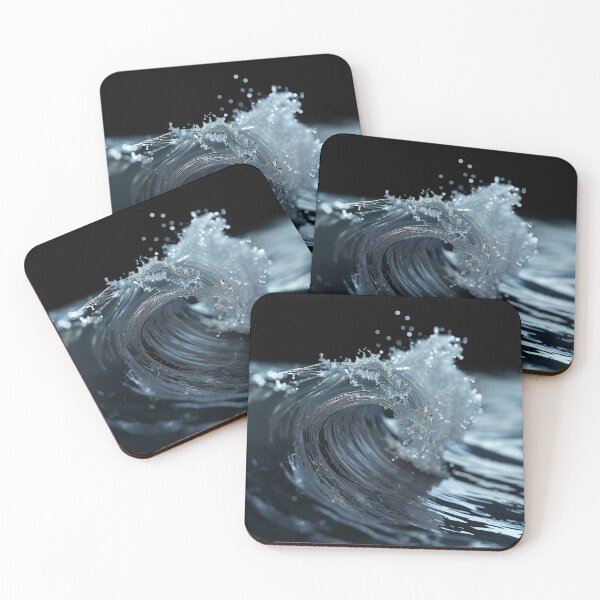 Item preview, Moonlit Wave Crest Sticker (Macro Ocean Close-Up) designed and sold by ArgentoArt.