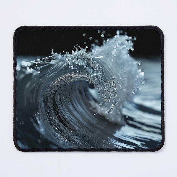 Item preview, Moonlit Wave Crest Sticker (Macro Ocean Close-Up) designed and sold by ArgentoArt.