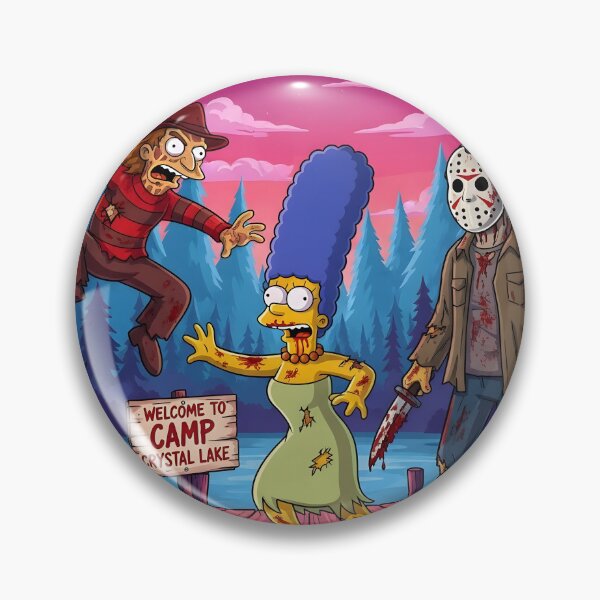 Item preview, Camp Crystal Lake - The Simpsons & Horror Parody Art designed and sold by AV.