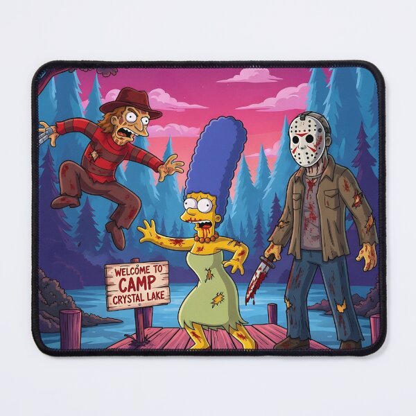 Item preview, Camp Crystal Lake - The Simpsons & Horror Parody Art designed and sold by AV.