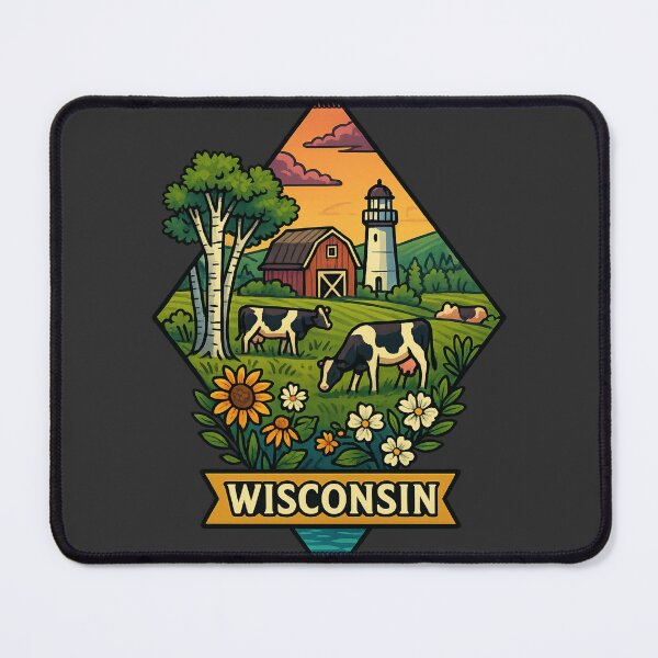 Item preview, Wisconsin – Dairy Farms and Rural Landscapes designed and sold by Ahau Designs.