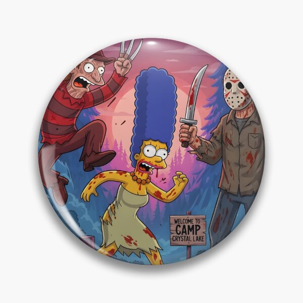 Item preview, Camp Crystal Lake - The Simpsons & Horror Parody Art designed and sold by AV.