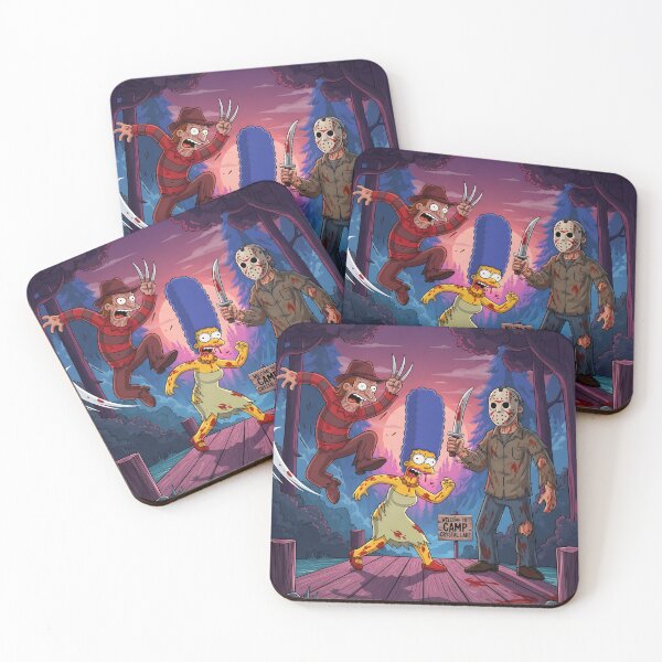 Item preview, Camp Crystal Lake - The Simpsons & Horror Parody Art designed and sold by AV.