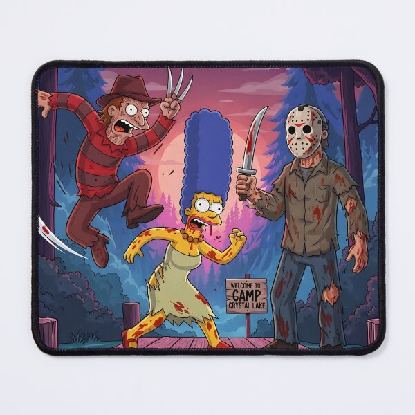 Item preview, Camp Crystal Lake - The Simpsons & Horror Parody Art designed and sold by AV.