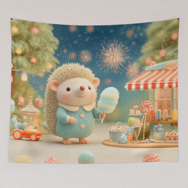 Artikelvorschau, Moonlit Sugar Carnival Sparkle - Igel entworfen und verkauft von CozyLodgeVillage.