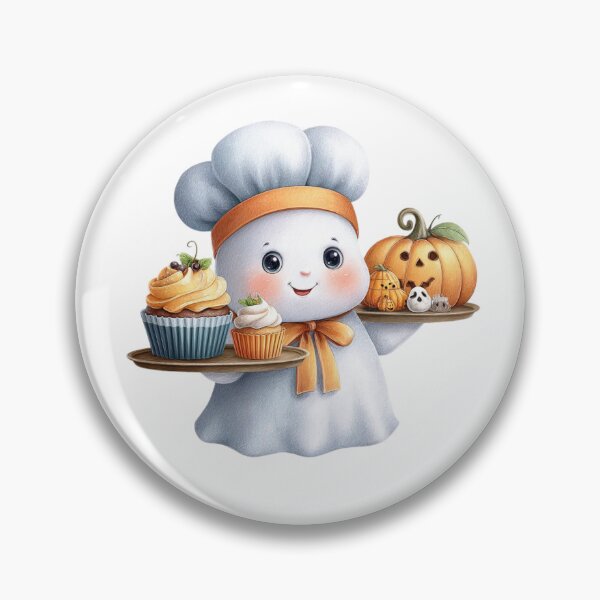 Item preview, Cute Ghost Chef with Cupcakes – Adorable Baking Halloween Design designed and sold by Winarrts.