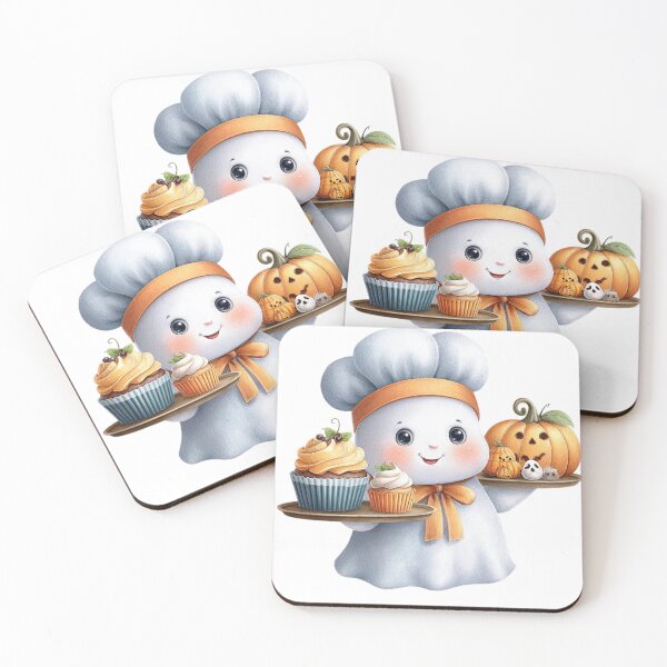 Item preview, Cute Ghost Chef with Cupcakes – Adorable Baking Halloween Design designed and sold by Winarrts.