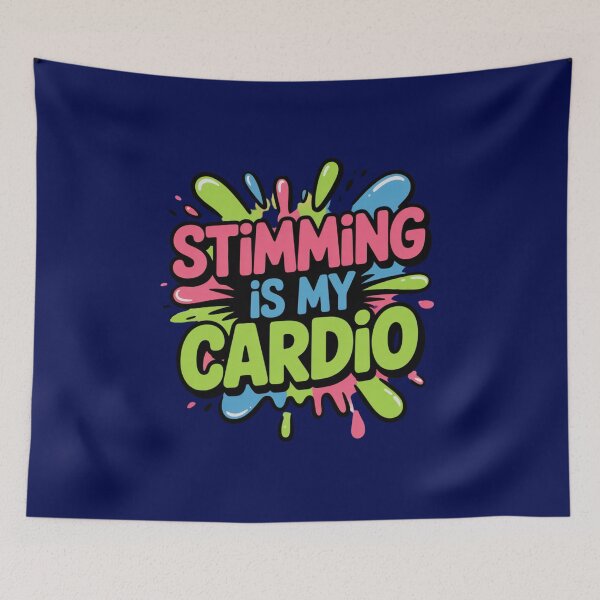 Item preview, Stimming is My Cardio – Edgy Logo designed and sold by GENX-AUTISM-DAD.
